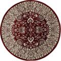 Art Carpet 5 Ft. Arabella Collection Accustomed Woven Round Area Rug, Red 841864101550